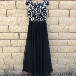 Aidan Mattox formal tulle-bottom evening dress